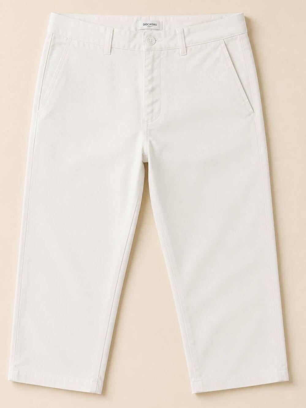 🔹️Dockers White Cotton Blend Chino Cropped Capri Pants Size 10